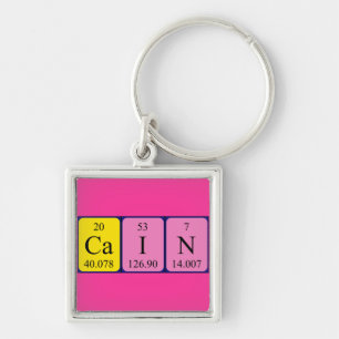 Chaveiro Cain periódico keyring do nome da mesa