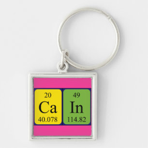 Chaveiro Cain periódico keyring do nome da mesa