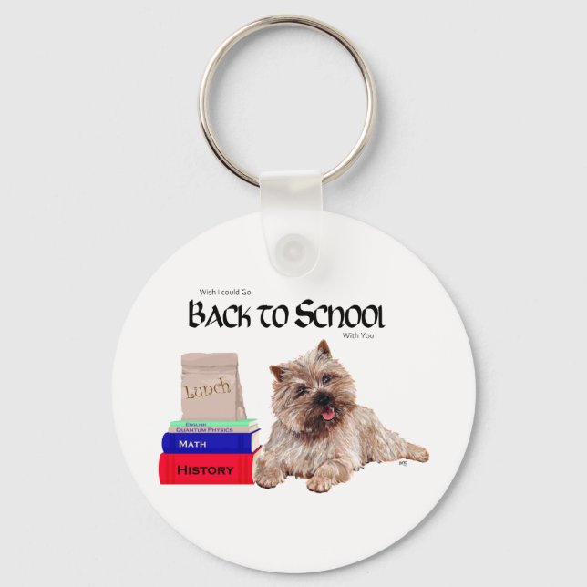 Chaveiro Cairn Terrier de Volta às Aulas (Frente)
