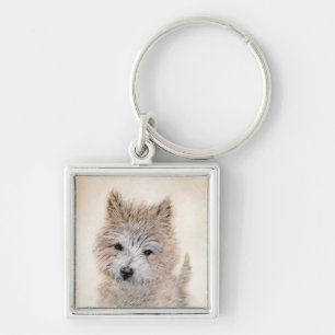 Chaveiro Cairn Terrier Puppy Painting - Arte Original De C
