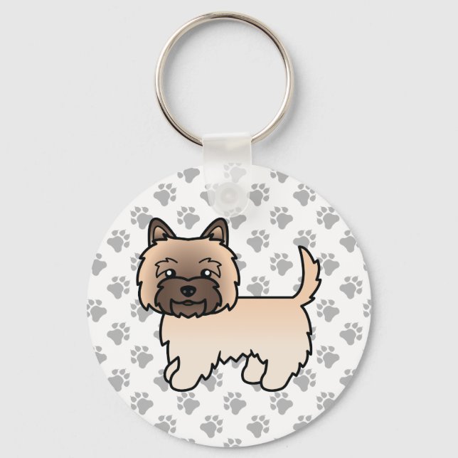 Chaveiro Cairn Terrier Trigo Cachorro Cartoon Fofo (Frente)
