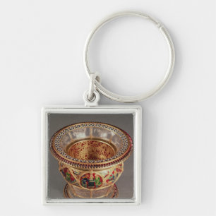 Chaveiro Caixa com plique-a-jour e cloisonne