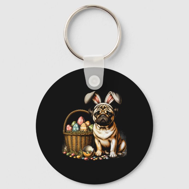Chaveiro Caixa de Cachorro Bunny Fofo Ovos de Páscoa Florai (Frente)