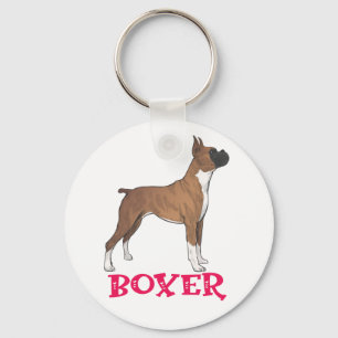 Chaveiro Caixa de Cachorro Cartoon Adorável Amante de Boxer