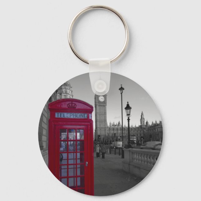 Chaveiro Caixa de Telefone Vermelho de Londres (Frente)