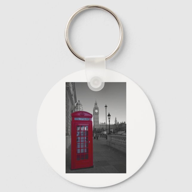 Chaveiro Caixa de Telefone Vermelho de Londres (Frente)