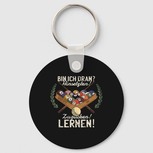 Chaveiro Caixa Ich Dran Sitten! Zugucken! Aprenda! Billiard (Frente)