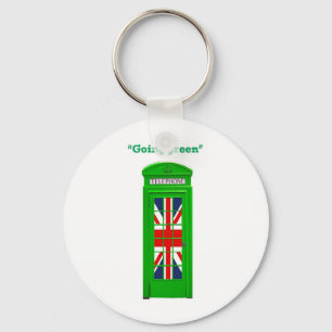 Chaveiro Caixa telefônica de Londres "Ficando verde"