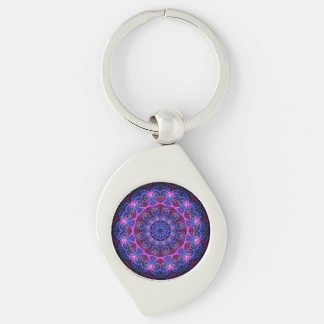 Chaveiro Caleidoscópio Apofise Mandala Corações (Frente)