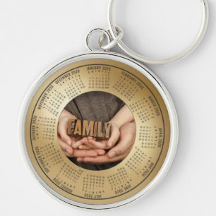 Chaveiro Calendário de 2026 em Pulseira Família