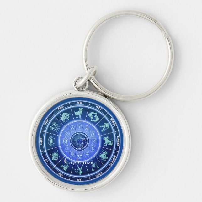 Chaveiro Calendário de Astrologia de Sinal Sun Zodiac Thund (Frente)