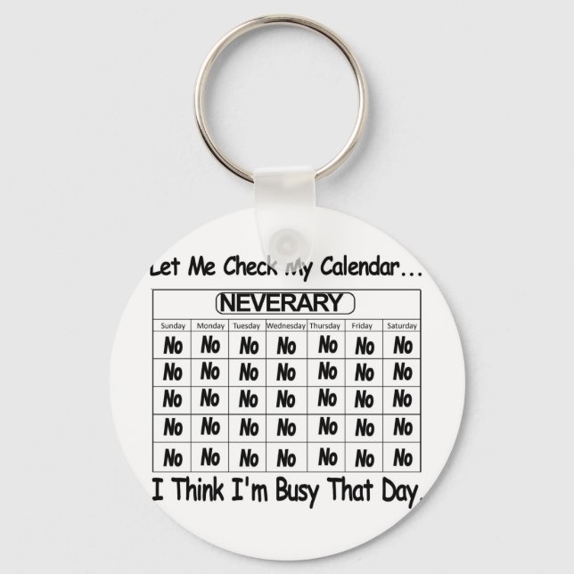 Chaveiro Calendário Neverário Ocupado (Frente)