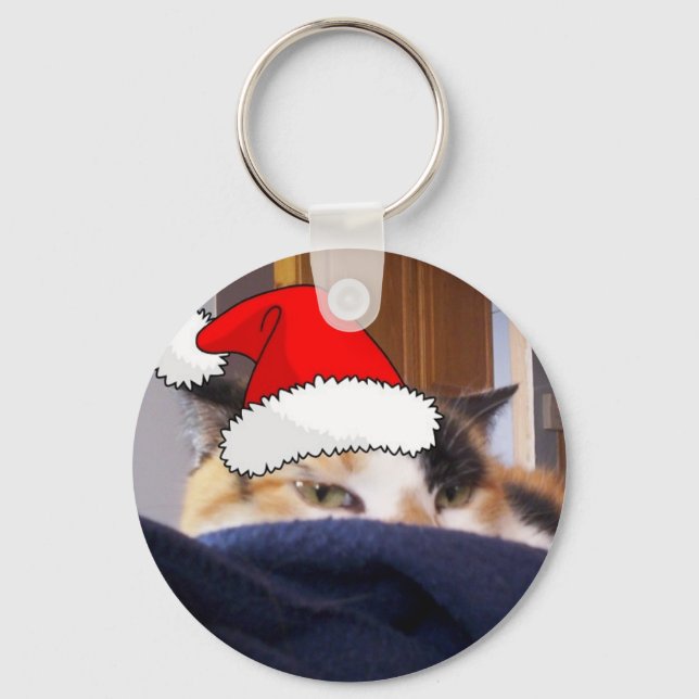 Chaveiro Calico Cat Natal (Frente)