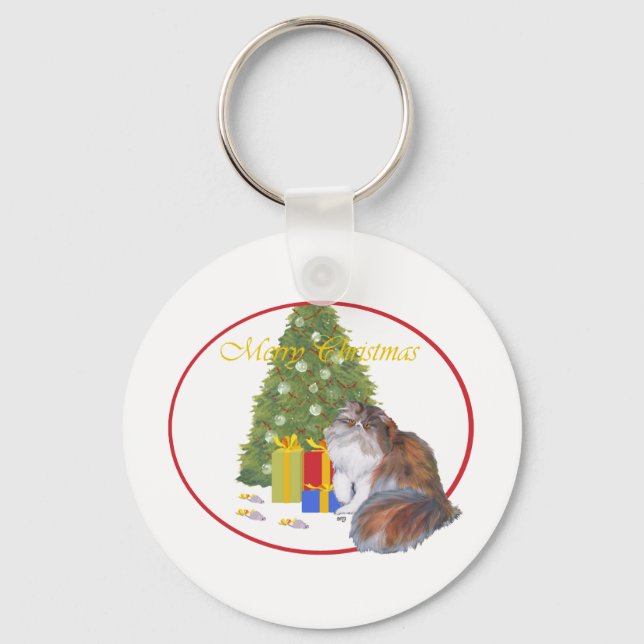 Chaveiro Calico Pérsico Cat Natal (Frente)