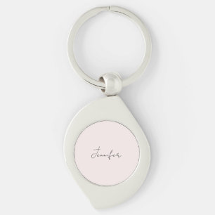 Chaveiro Caligrafia Cor Pastel Elegante Simples Nome Simple