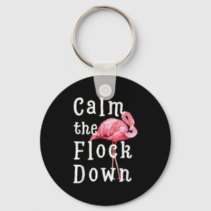 Chaveiro Calma, Flamingo Girl Funny Flamingo
