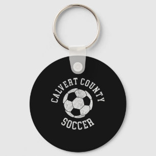 Chaveiro Calvert County Soccer Retro Distressed 90's Antigo