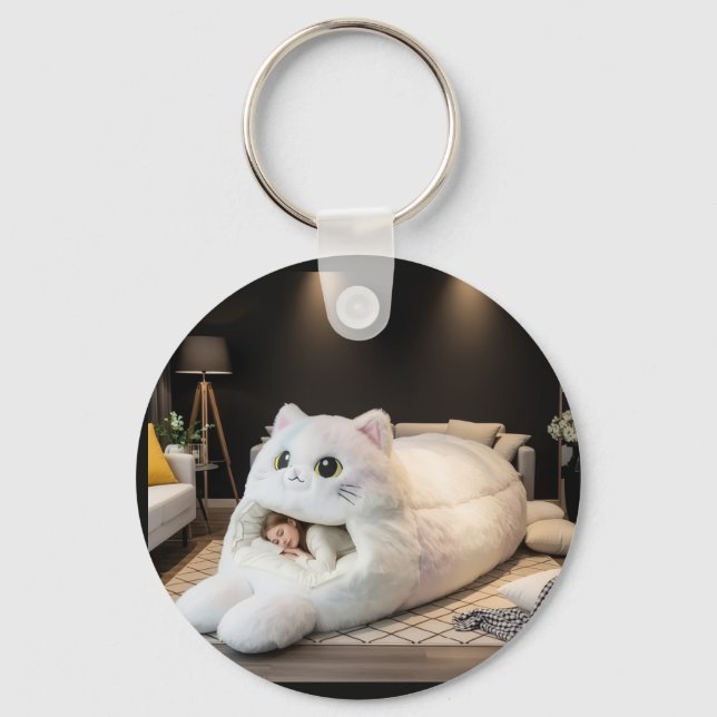 Chaveiro Cama de gato fofa – Personalizada (Frente)