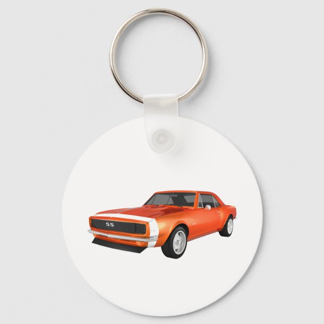 Chaveiro Camaro SS: Término Laranja: Modelo 3D: (Frente)