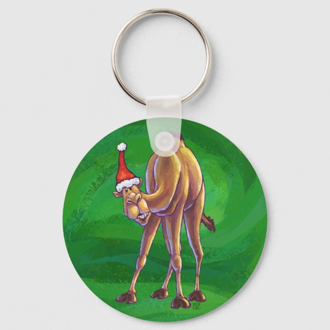 Chaveiro Camel Christmas on Green (Frente)