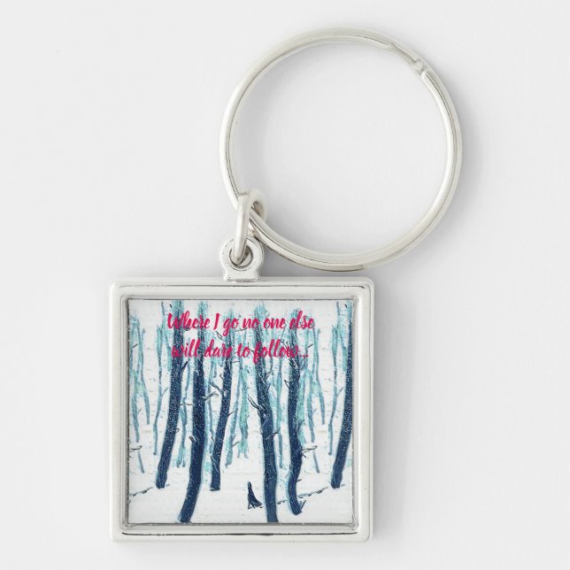 Chaveiro Caminhando pela Floresta de Neve (Frente)