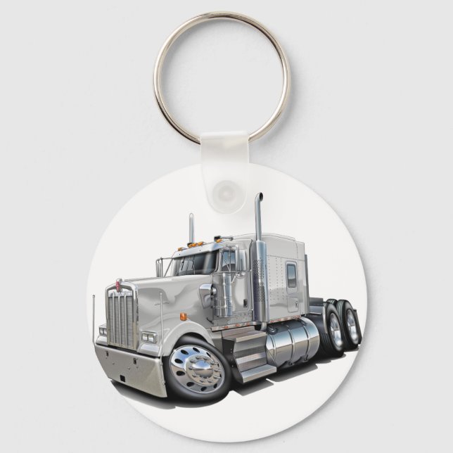 Chaveiro Caminhão Branco Kenworth w900 (Frente)