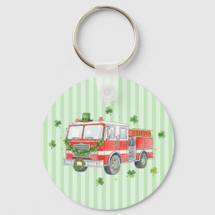 Chaveiro Caminhão de Bombeiros do Dia de São Patrício de Bo