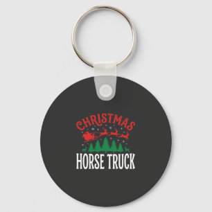 Chaveiro Caminhão de Cavalos de Natal do Papai Noel Trenó