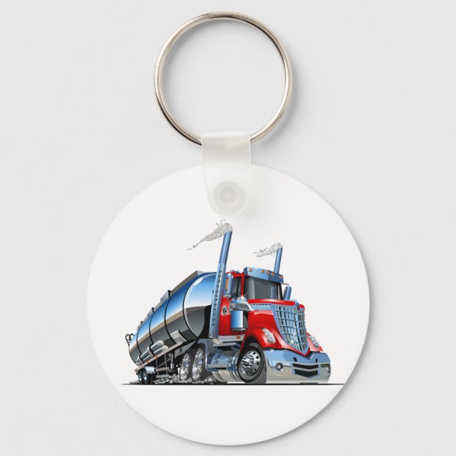 Chaveiro Caminhão de combustível de desenho animado (Frente)