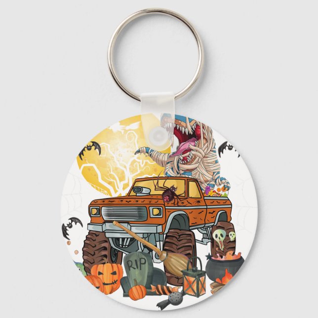 Chaveiro caminhão monstro dinossauro halloween (Frente)