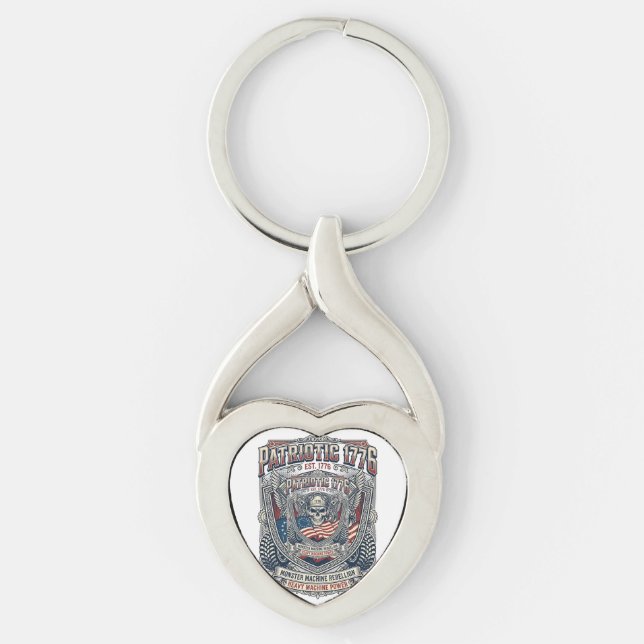 Chaveiro Caminhão Monstro Patriótico 1776 Off Road Skull Ca (Frente)