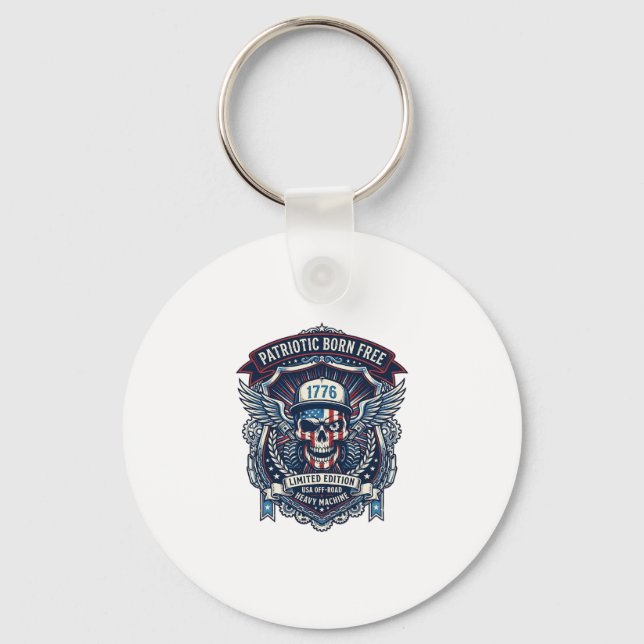 Chaveiro Caminhão Monstro Patriótico 1776 Off Road Skull Pe (Frente)