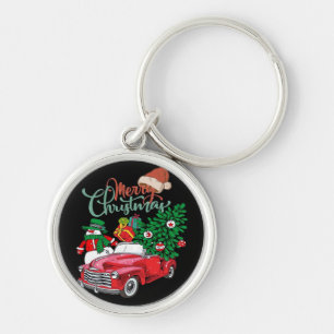 Chaveiro Caminhão Vermelho Pega Árvore de Natal Feliz Natal