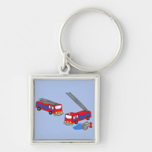 Chaveiro Caminhões de Fogo Vermelho de Bombeiro