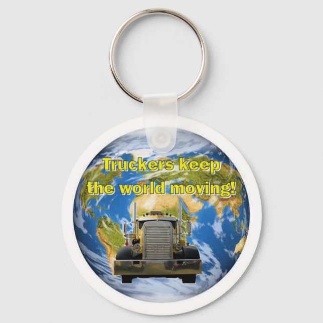 Chaveiro Caminhoneiros Mantêm O Mundo Em Movimento (Frente)