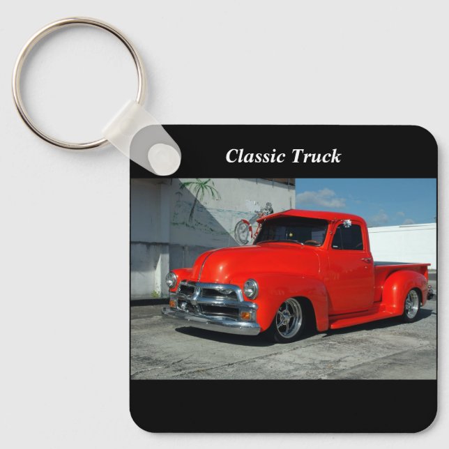 Chaveiro Caminhonete Personalizada Vermelha (Frente)