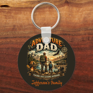 Chaveiro Camisa Adventure Dad – Camping ao Ar Livre Vintage