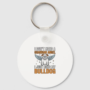 Chaveiro Camisa Anjo da Guarda Bulldog Amante de Cães Vinta