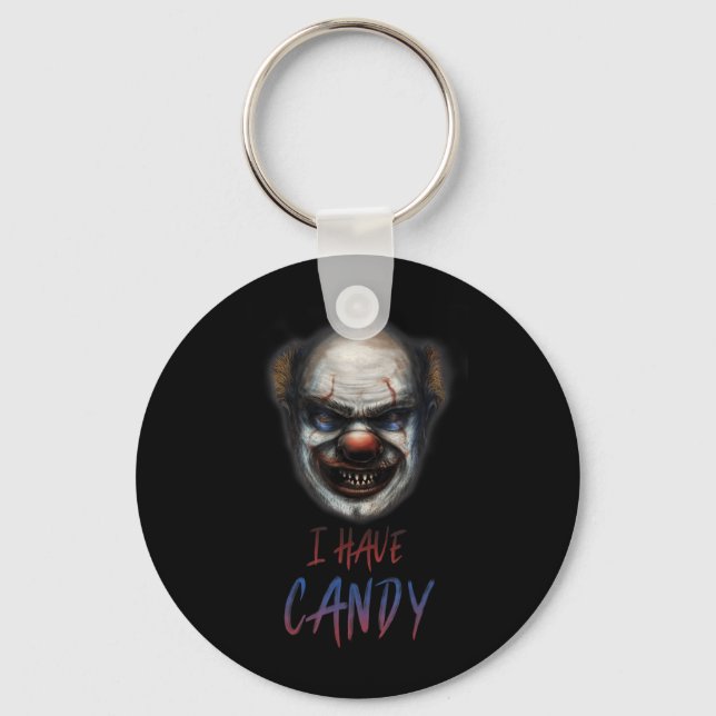 Chaveiro Camisa Assustadora de Palhaço de Halloween Tenho D (Frente)