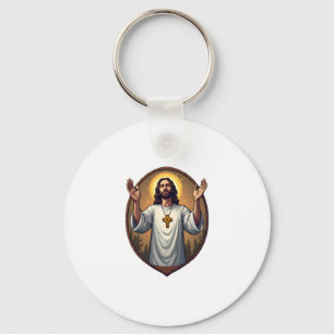Chaveiro Camisa Branca Gravada Cristo Alfa Ômega 2