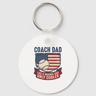 Chaveiro Camisa Coach Dad Baseball Patriótico Vintage Desig