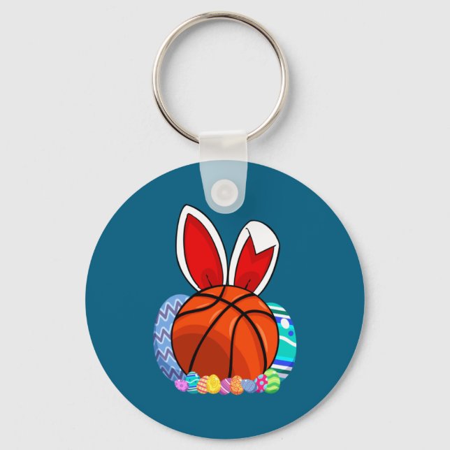Chaveiro Camisa Coelho de Ovo de Páscoa de Basquete (Frente)
