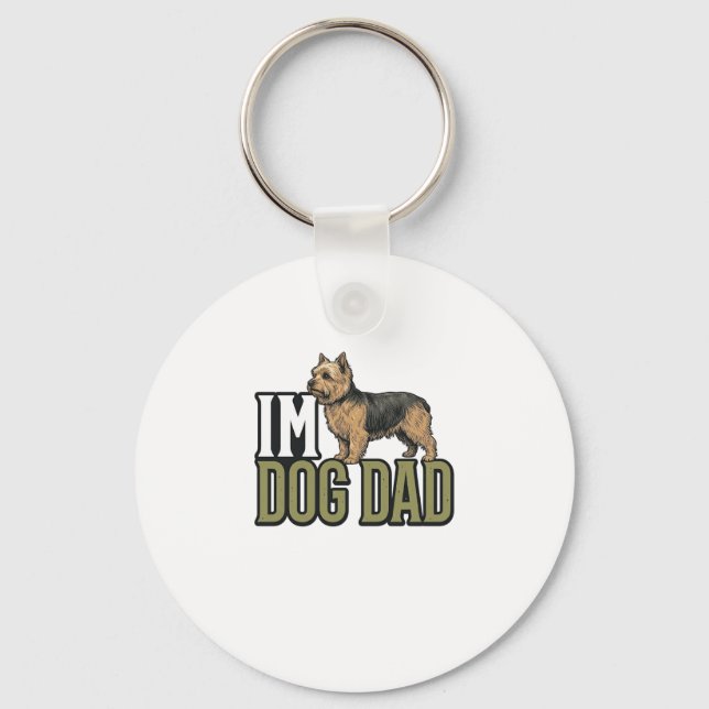Chaveiro Camisa com Desenho de Gravação de Terrier para Pap (Frente)