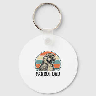 Chaveiro Camisa com Desenho de Gravura de Papagaio Pai Pôr 