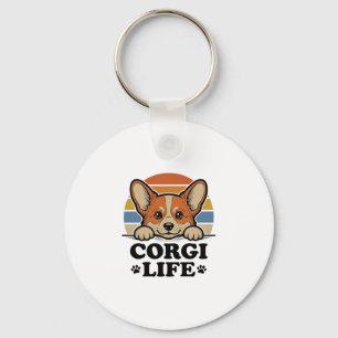 Chaveiro Camisa Corgi Life Gravura Vintage Arte Amante de C