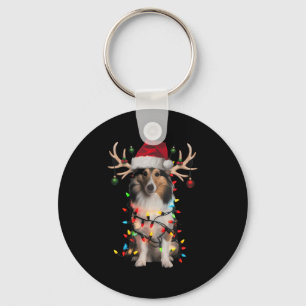 Chaveiro Camisa da Árvore de Natal do Cão de Ovelha Shetlan