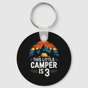 Chaveiro Camisa de Acampamento de 3º Aniversário para Crian