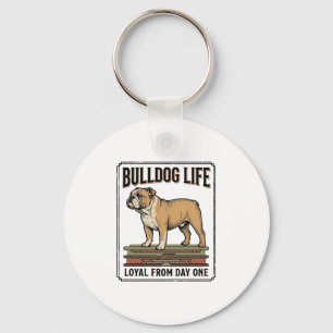 Chaveiro Camisa de Amante de Bulldog Arte de Cachorro Grava