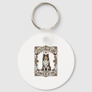 Chaveiro Camisa de Amante de Cão Collie com Citação de Enta