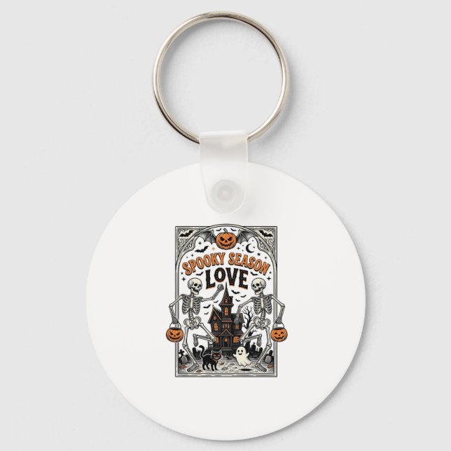 Chaveiro Camisa de Amor da Temporada Assustadora do Esquele (Frente)
